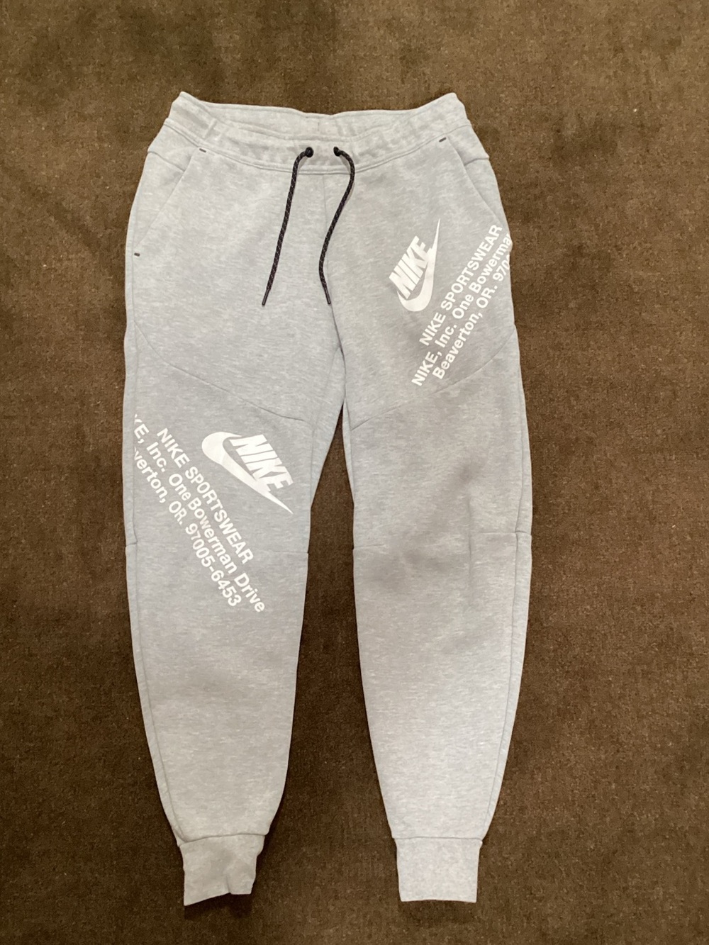 Nike Light Gray Graphic Logo Jogger Sweatpants